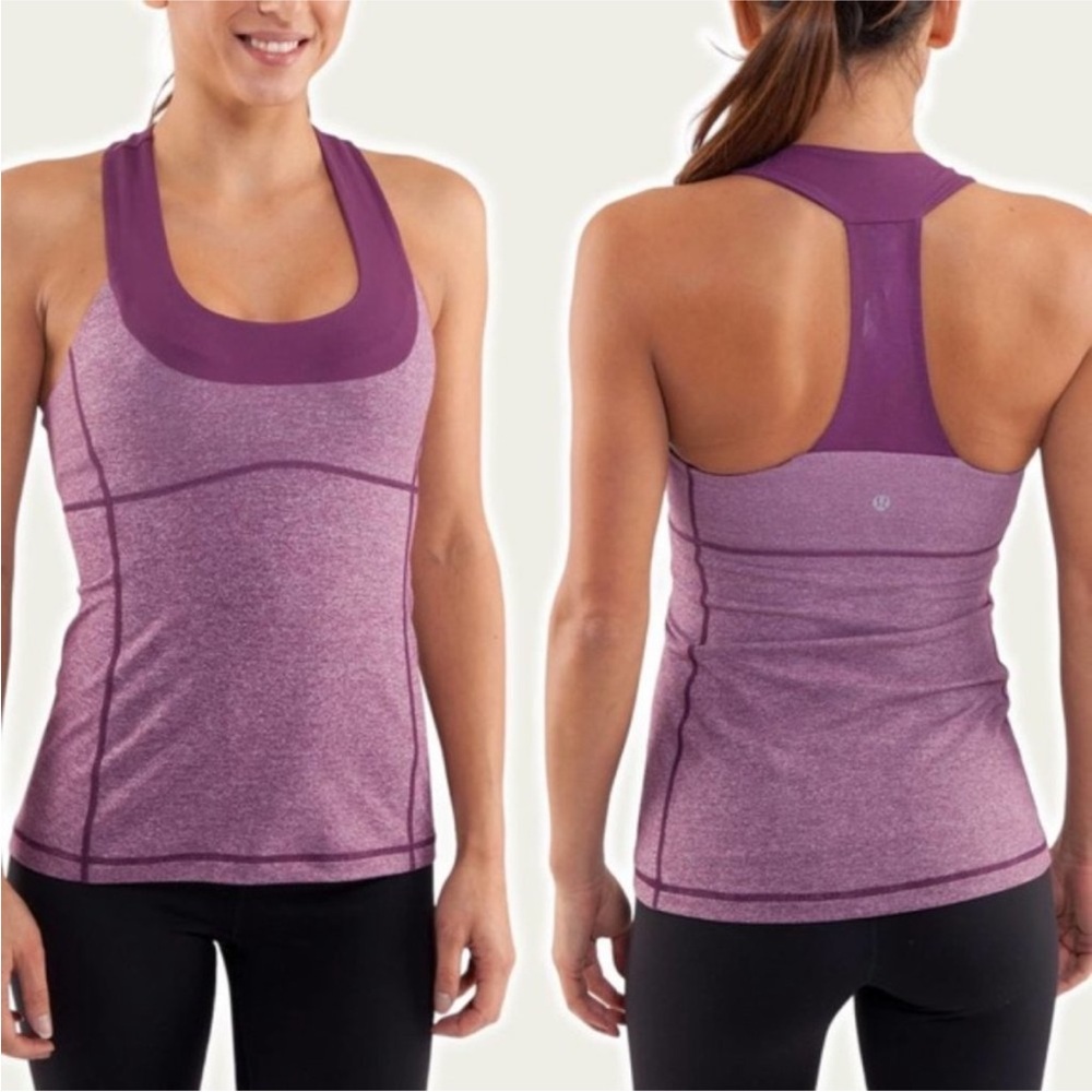 Lululemon Athletica Fitted Purple Racerback Tank Top